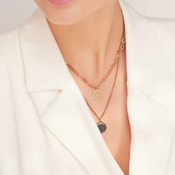 #27 Double Layer Roman Numeral Necklace - Picture 5 of 8